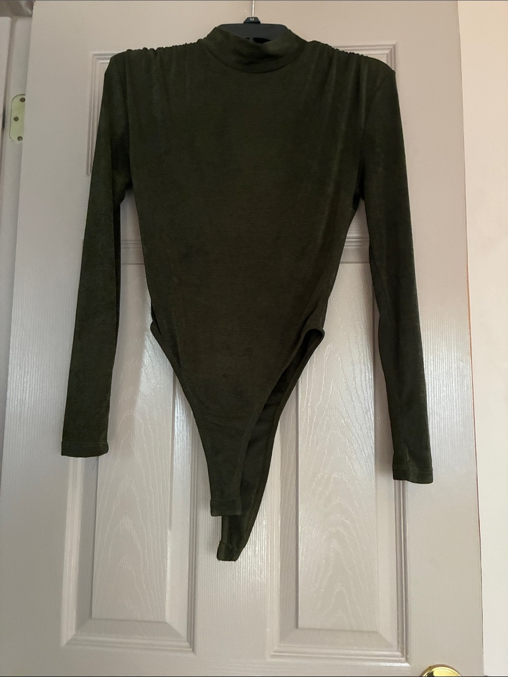 Lady’s Olive Green Long-Sleeve One-Piece Bodysuit